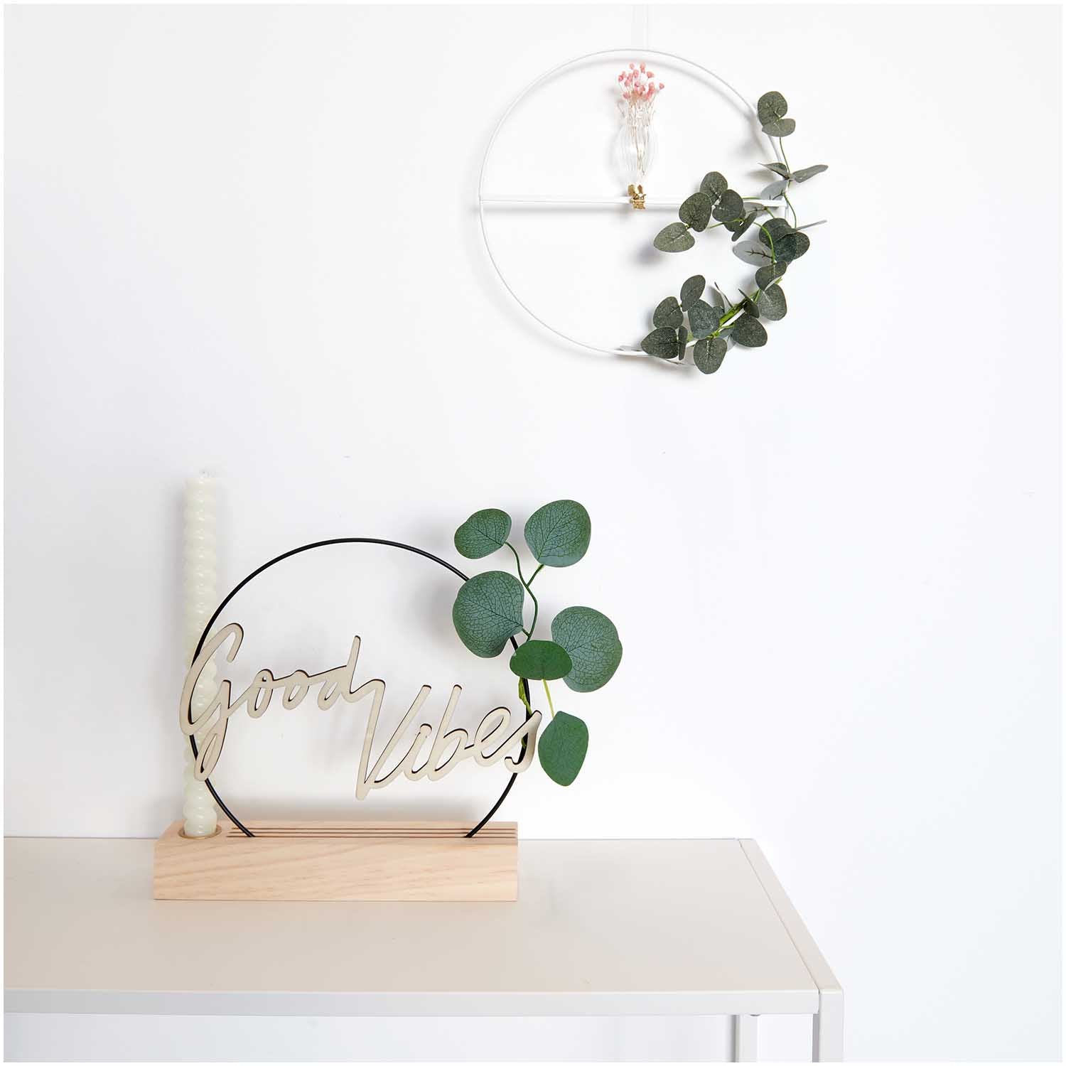 Metallring mit Querstrebe 25cm, verschiedene Farben - Bastelbedarf -> Metall -> Metallringe -> Rund von mahina