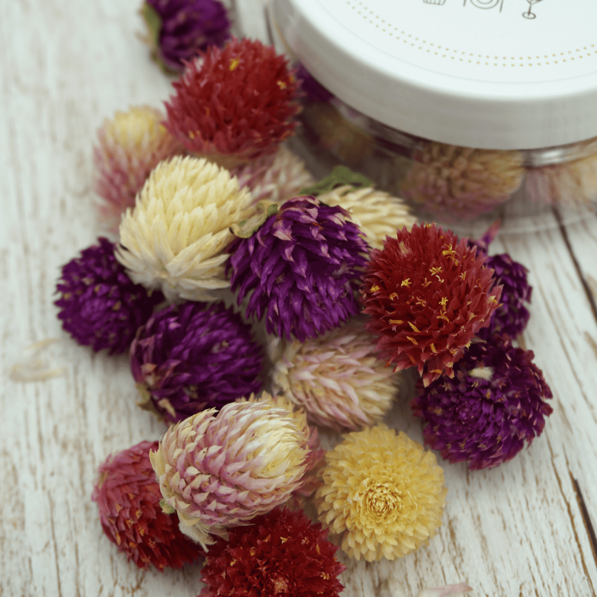 Rosie Rose "Kugelamarant" 15 Stück - SALE - Essblüten von mahina