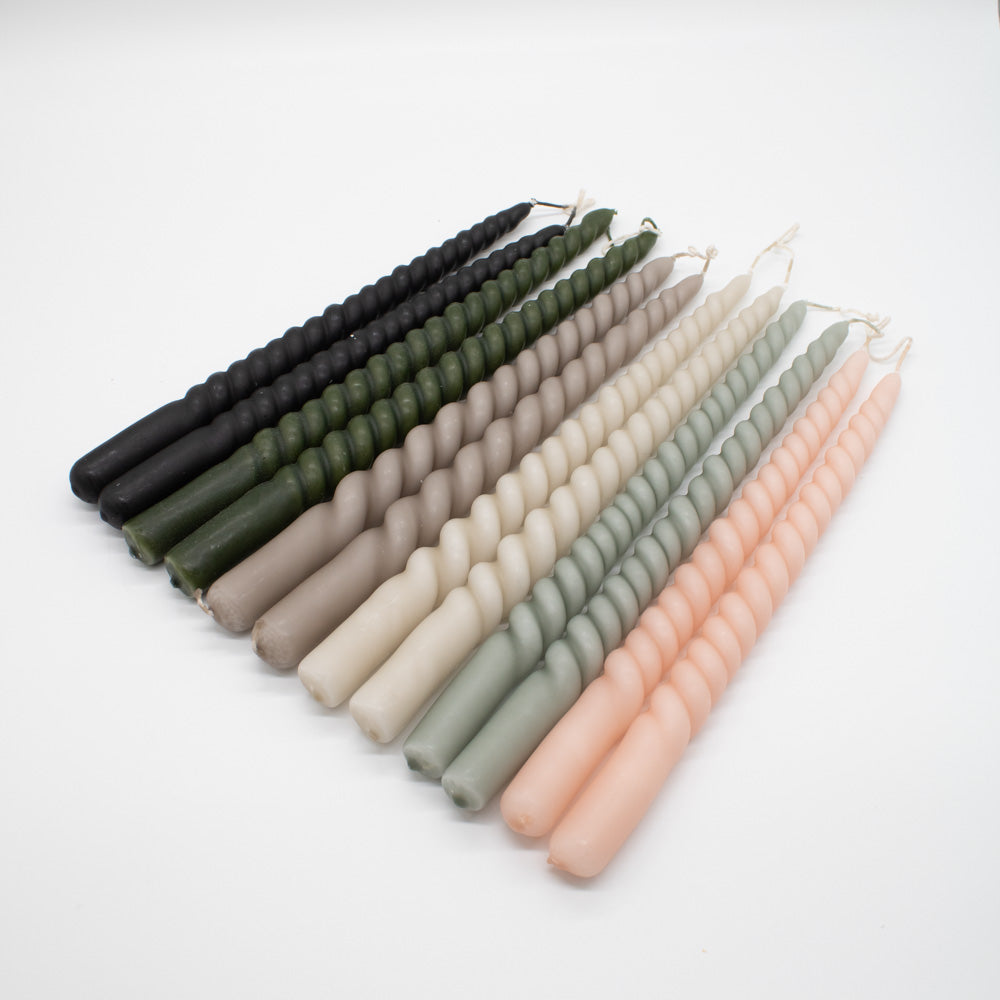 Kerze "Swirl" 2,1x29cm 2 Stück 10 Farben - Interior > Dekoration > Kerzen von mahina