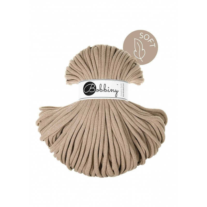 Bobbiny JUMBO SOFT Flechtkordel 8mm geflochten Sand 100m - mahina