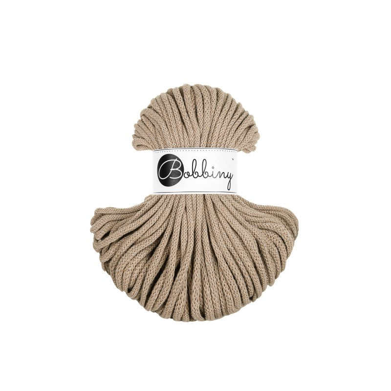 Bobbiny PREMIUM Flechtkordel 5mm geflochten Sand 50m - MAHINA