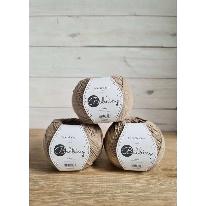 Bobbiny Friendly Yarn Sand 100g - mahina
