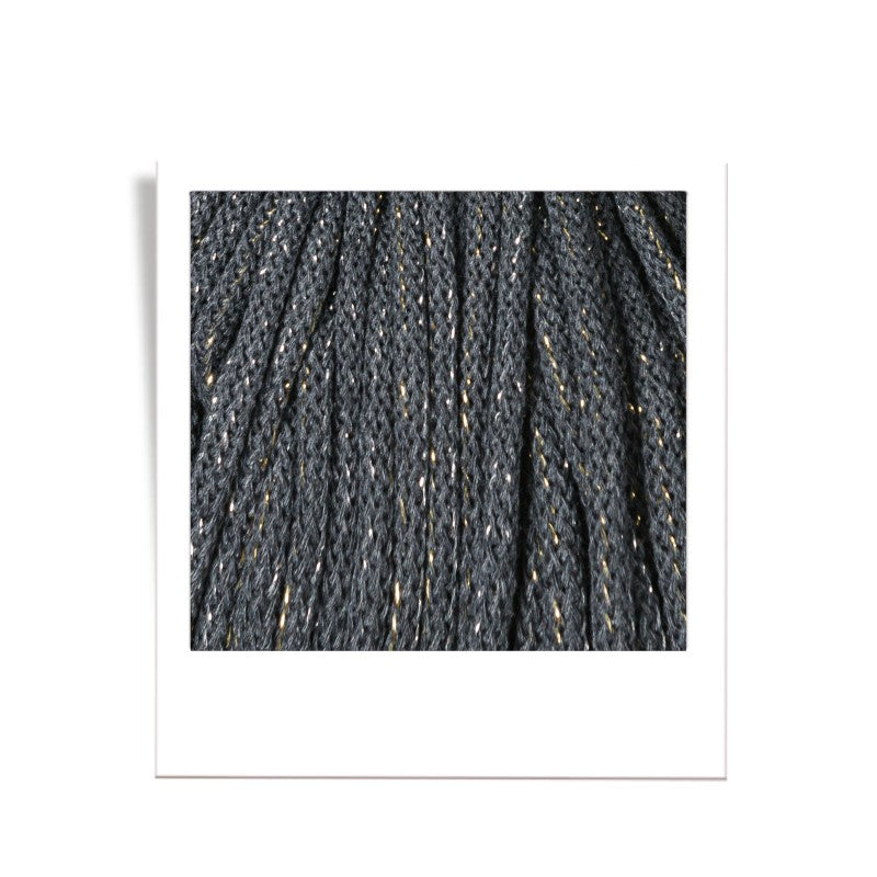 Bobbiny PREMIUM Flechtkordel 5mm geflochten Shiny Charcoal 50m