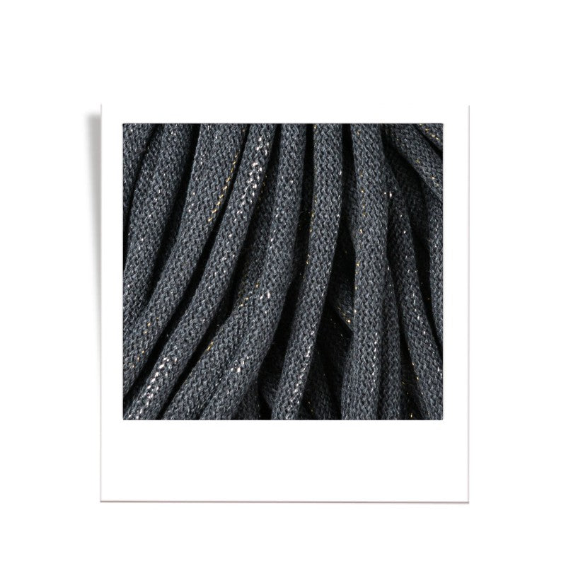 Bobbiny JUMBO Flechtkordel 9mm geflochten Shiny Charcoal 100m