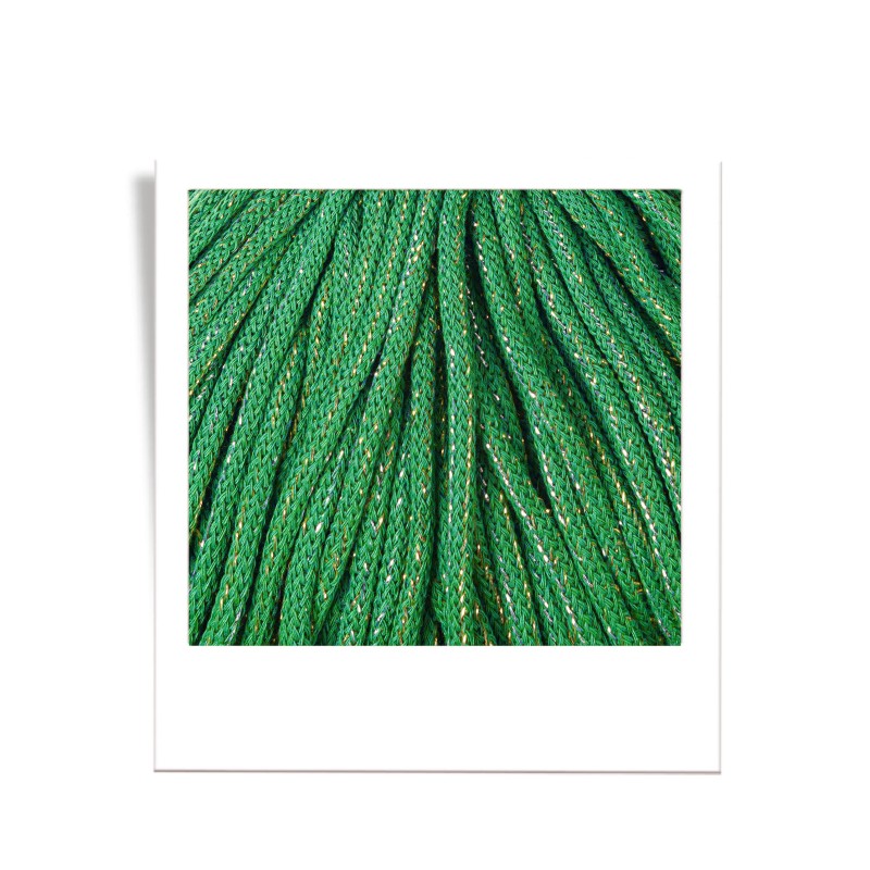 Bobbiny JUMBO Flechtkordel 9mm geflochten Shiny Jade Green 30m