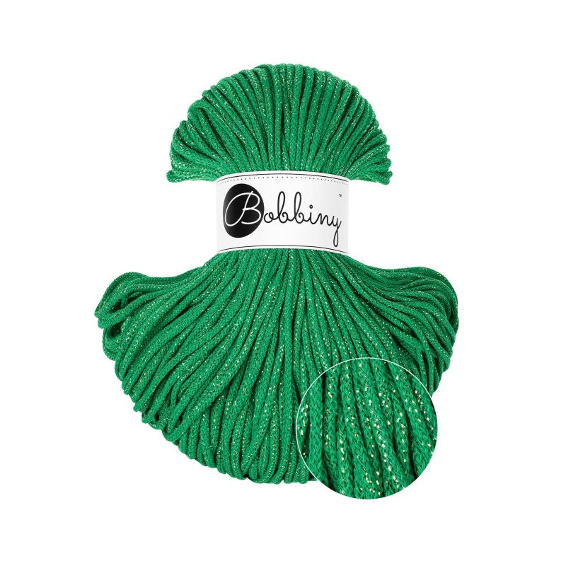 Bobbiny JUNIOR Flechtkordel 3mm geflochten Shiny Jade Green 100m