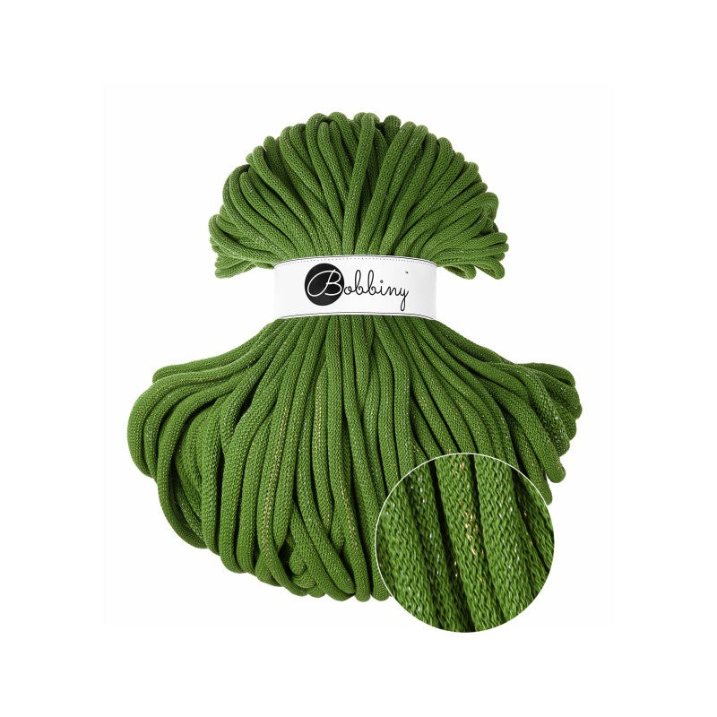 Bobbiny JUMBO Flechtkordel 9mm geflochten Shiny Moss Green 100m