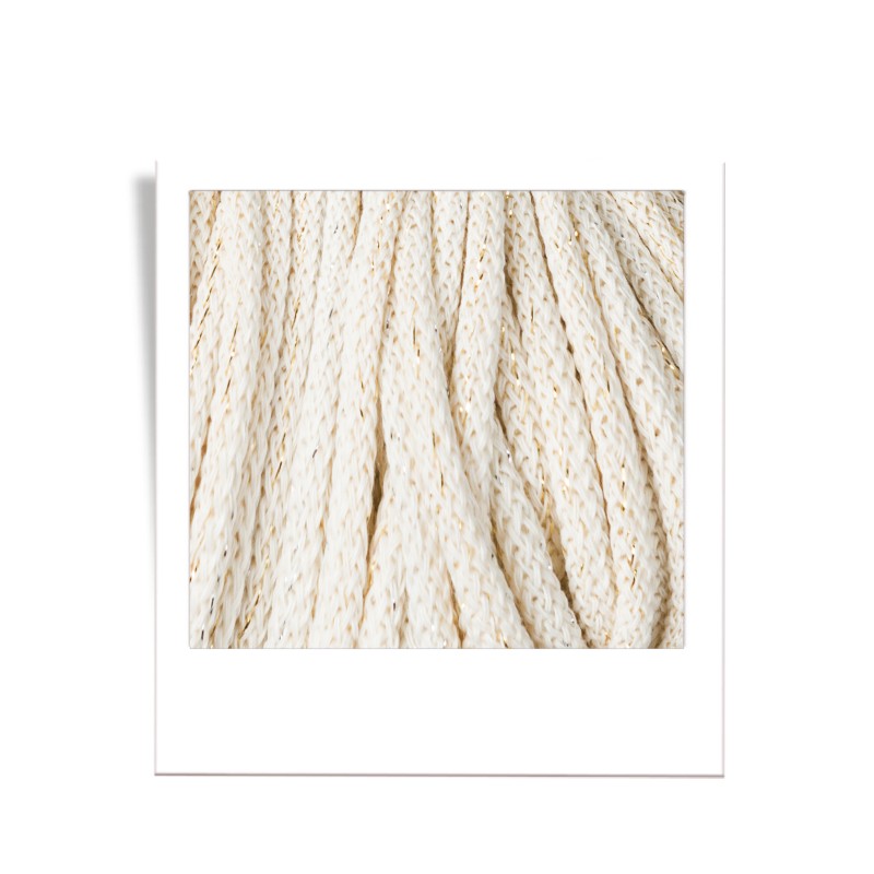 Bobbiny PREMIUM Flechtkordel 5mm geflochten Shiny Natural 100m