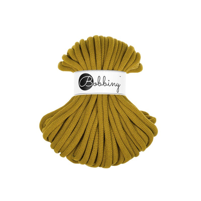 Bobbiny JUMBO Flechtkordel 9mm geflochten Spicy Yellow 30m - mahina