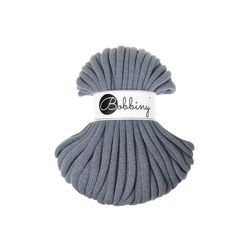 Bobbiny JUMBO Flechtkordel 9mm geflochten Steel 30m - mahina
