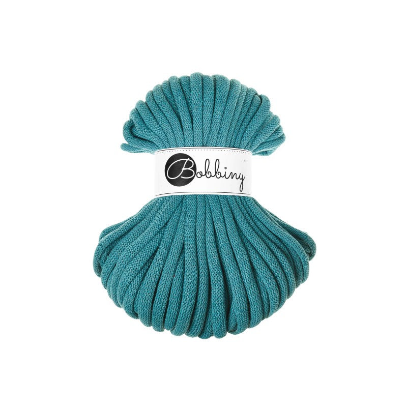 Bobbiny JUMBO Flechtkordel 9mm geflochten Teal 30m - mahina