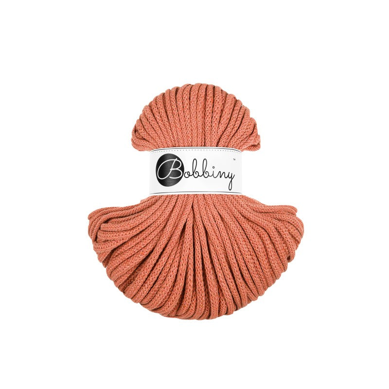 Bobbiny PREMIUM Flechtkordel 5mm geflochten Terracotta 50m - mahina