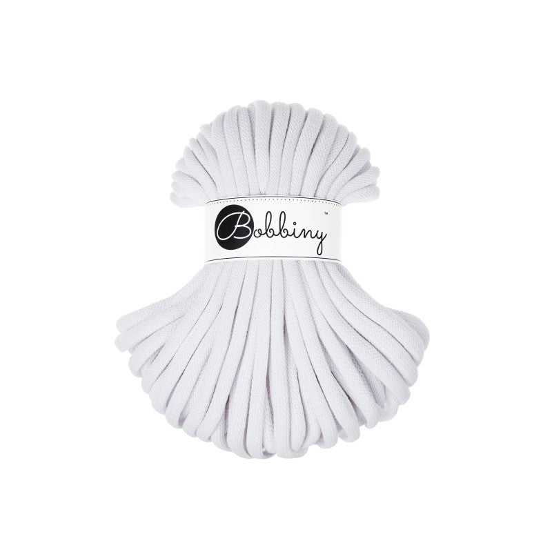 Bobbiny JUMBO Flechtkordel 9mm geflochten White 30m - mahina