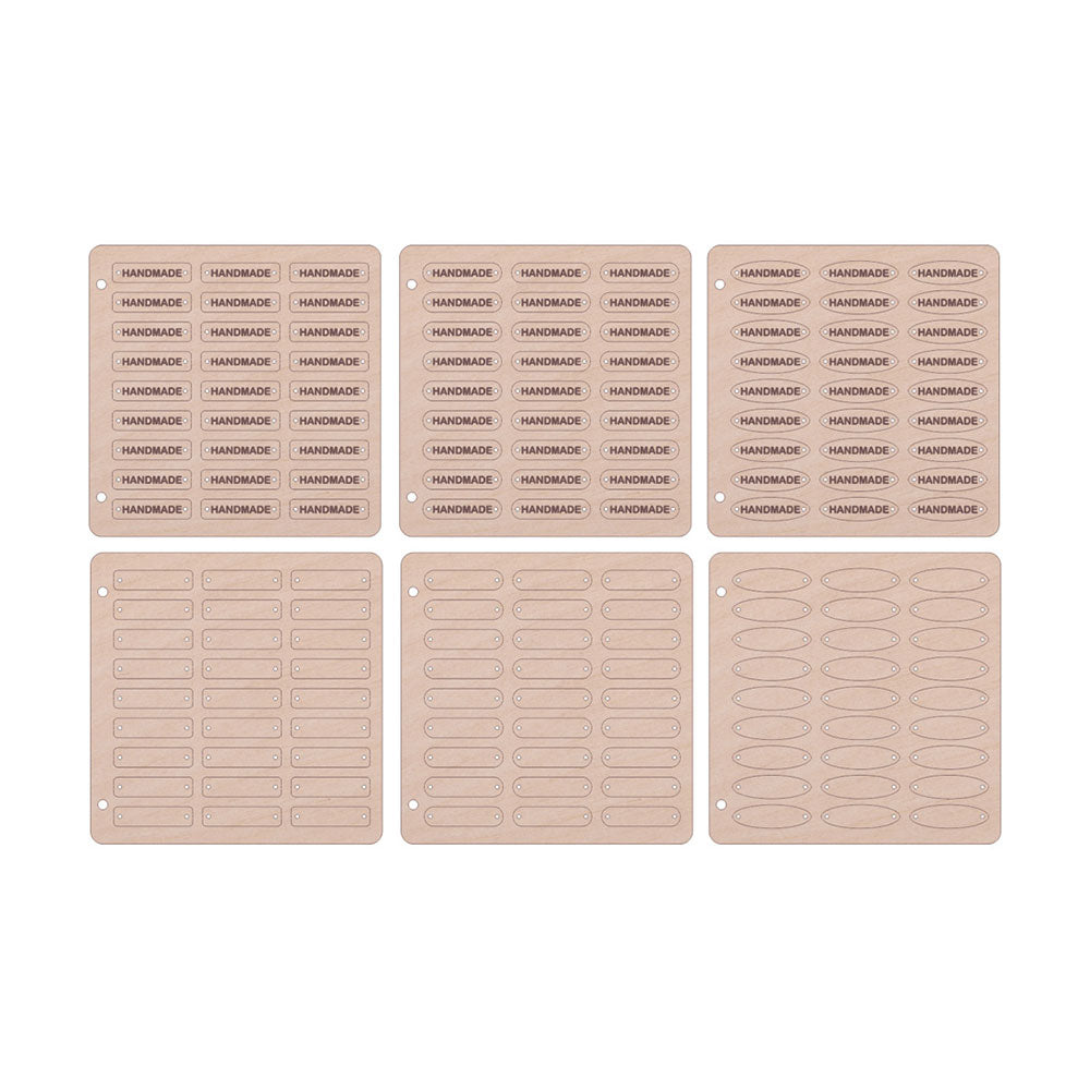 Holz-Etiketten "Handmade", 5 Stück - Bastelbedarf -> Häkeln und Stricken -> Labels von mahina