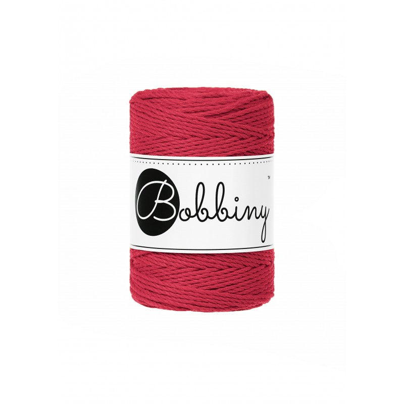 Bobbiny Makramee Garn 1,5mm 3ply Classic Red 100m - MAHINA