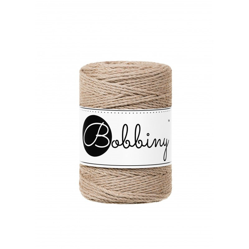 Bobbiny Makramee Garn 1,5mm 3ply Golden Sand 100m - MAHINA