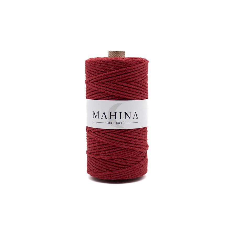 MAHINA Garn 2mm geflochten Purpurrot 150m - mahina