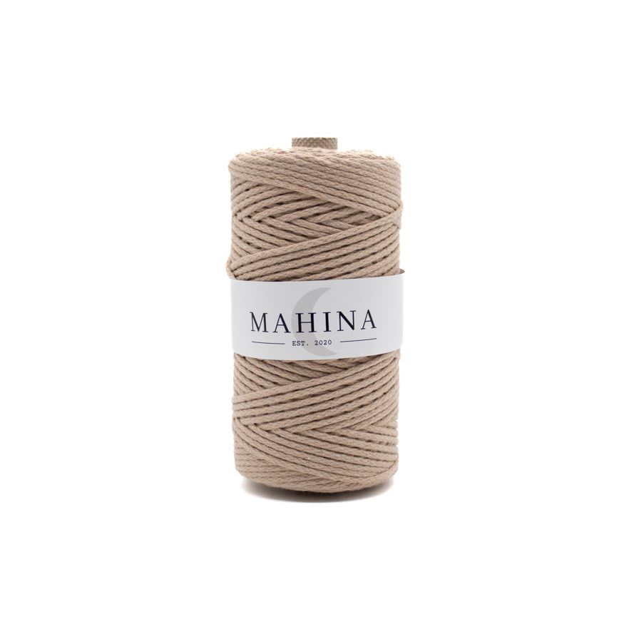 MAHINA Garn 2mm geflochten Beige 150m - MAHINA