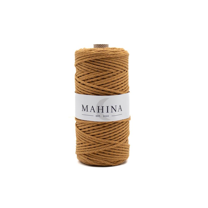 MAHINA Garn 2mm geflochten Honig 150m - MAHINA