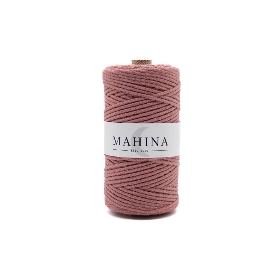 MAHINA Garn 2mm geflochten Altrosa 150m - MAHINA