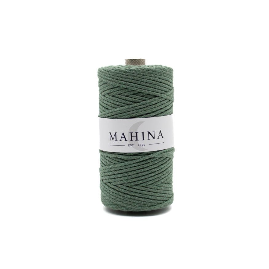 MAHINA Garn 2mm geflochten Jadegrün 150m - mahina