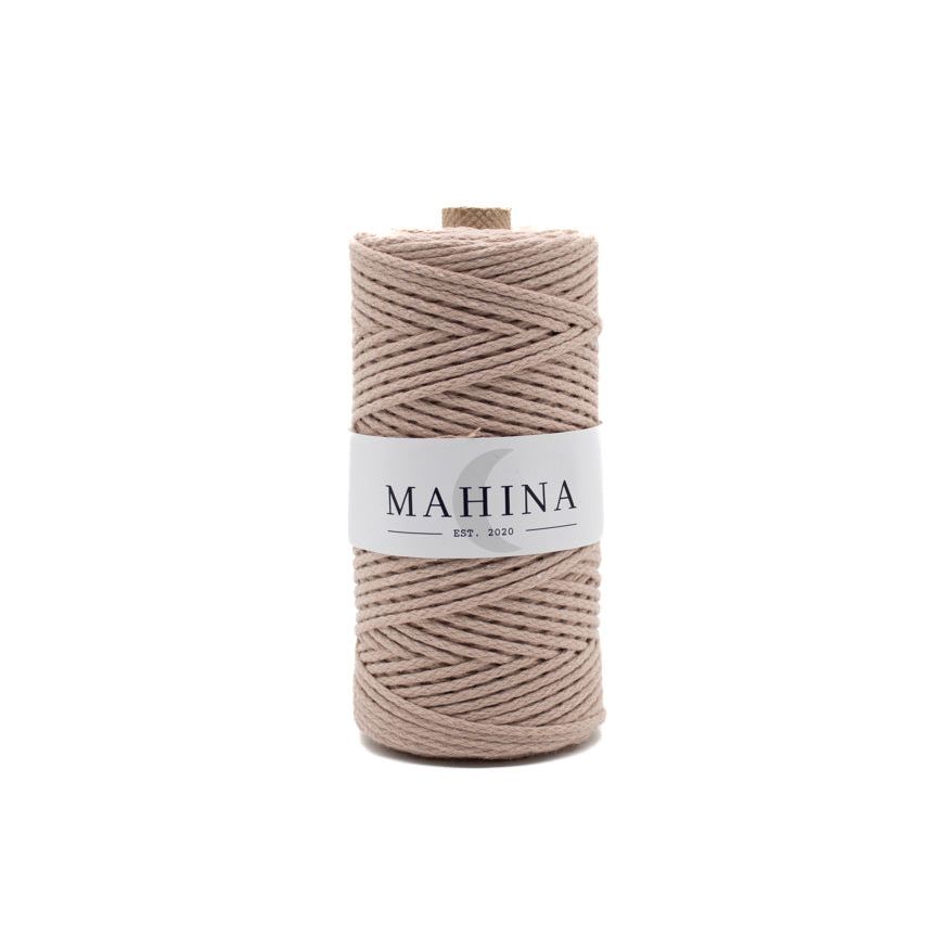 MAHINA Garn 2mm geflochten Nude 150m - mahina