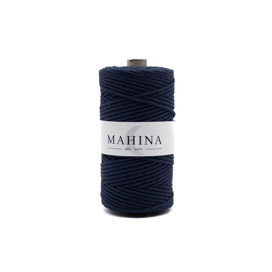 MAHINA Garn 2mm geflochten Marineblau 150m - mahina