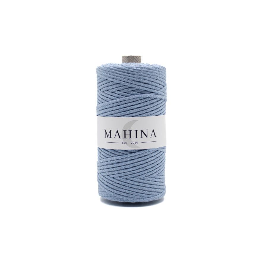 MAHINA Garn 2mm geflochten Hellblau 150m - mahina