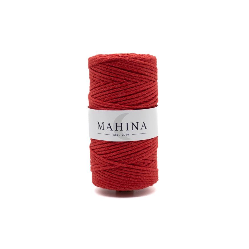 MAHINA Garn 2mm geflochten Feuerrot 150m - mahina