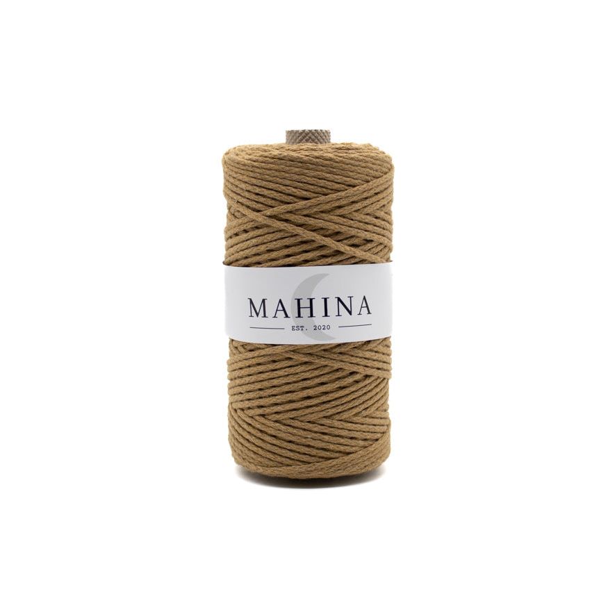 MAHINA Garn 2mm geflochten Camel 150m - MAHINA