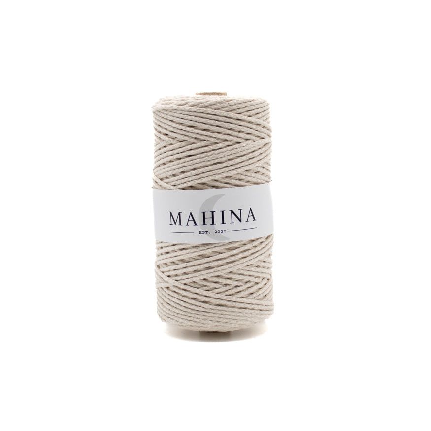 MAHINA Garn 2mm geflochten Natur 150m - MAHINA