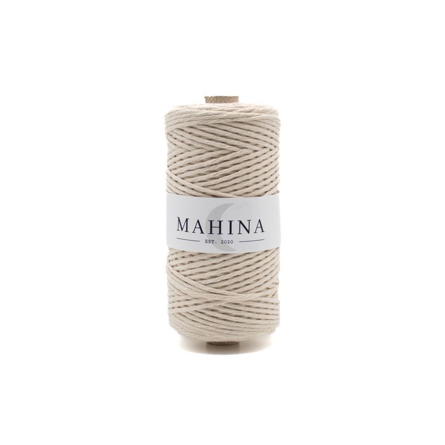 MAHINA Garn 2-3mm gezwirnt Natur 150m - MAHINA