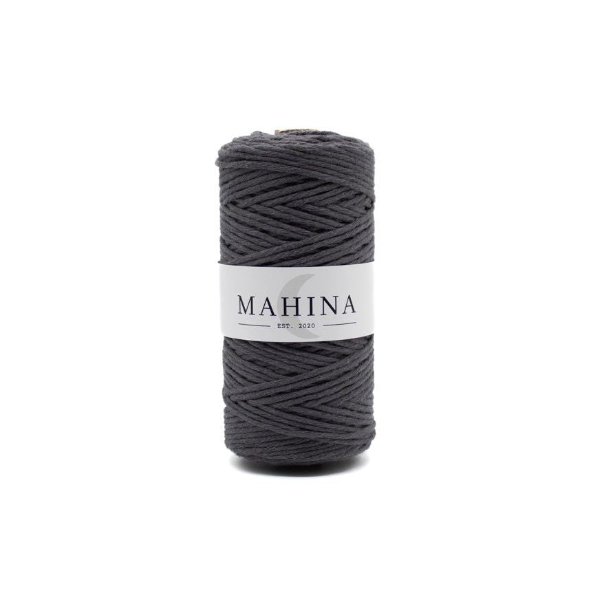 MAHINA Garn 2-3mm gezwirnt Anthrazit 150m - mahina