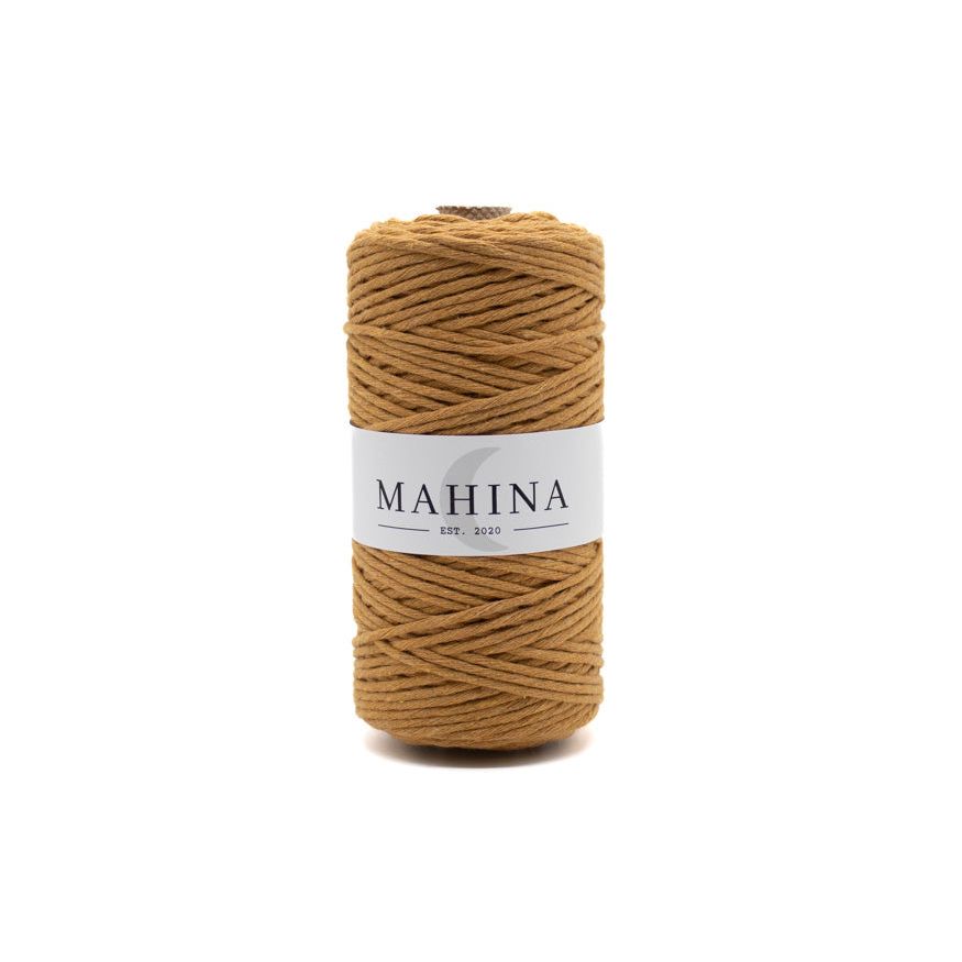 MAHINA Garn 2-3mm gezwirnt Honig 150m - mahina
