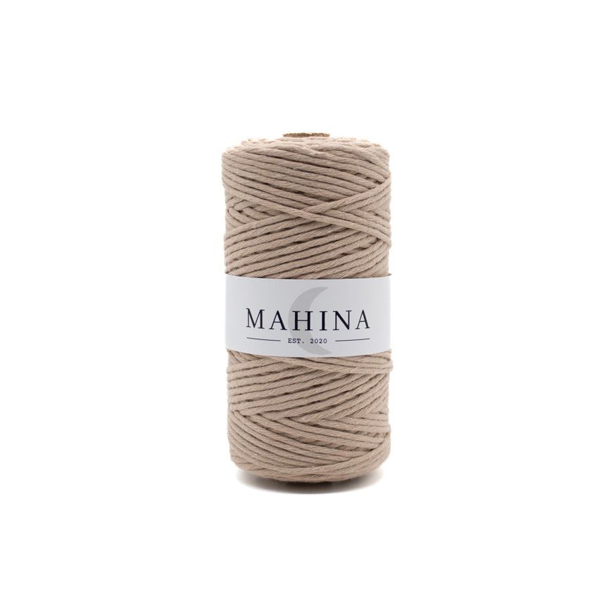 MAHINA Garn 2-3mm gezwirnt Beige 150m - mahina
