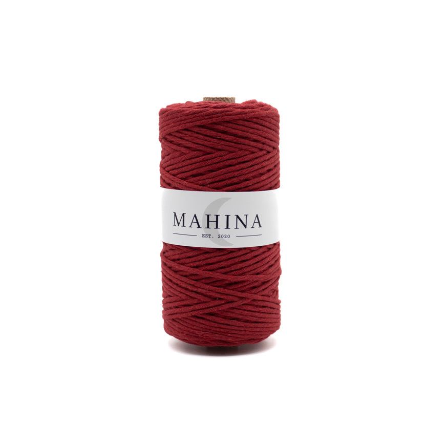 MAHINA Garn 2-3mm gezwirnt Purpurrot 150m - mahina