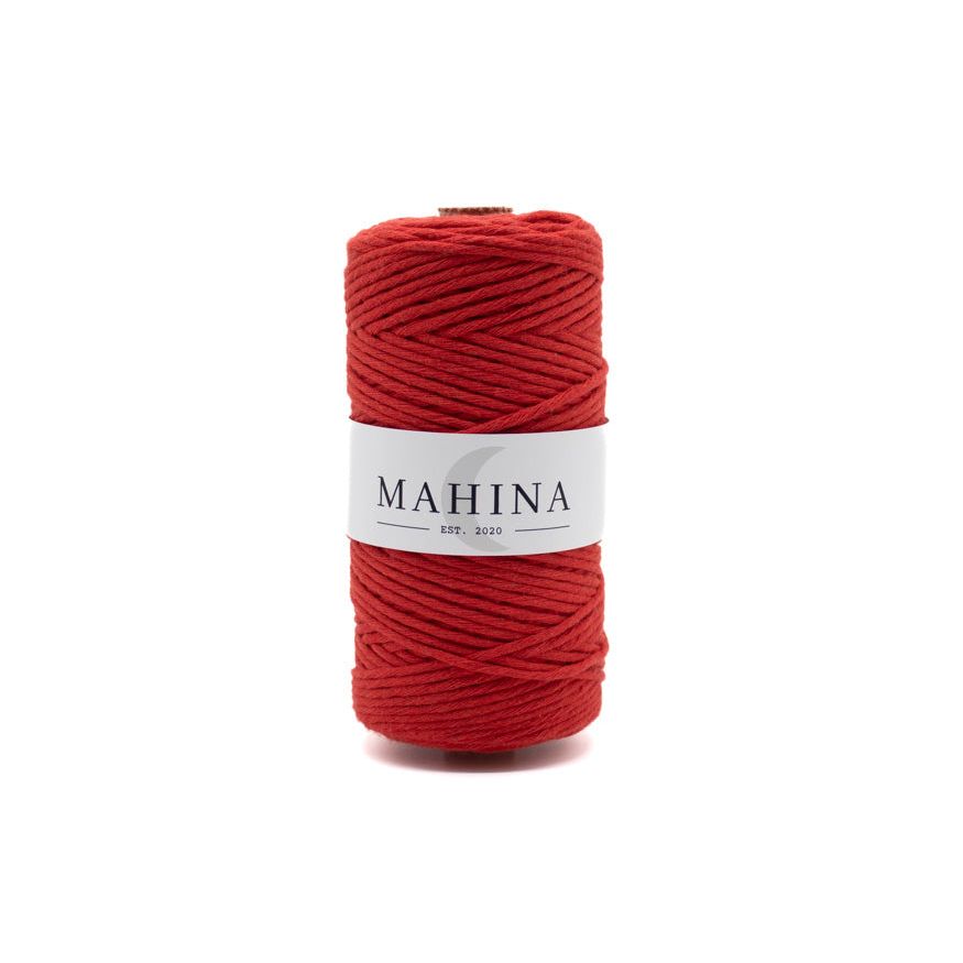 MAHINA Garn 2-3mm gezwirnt Feuerrot 150m - mahina