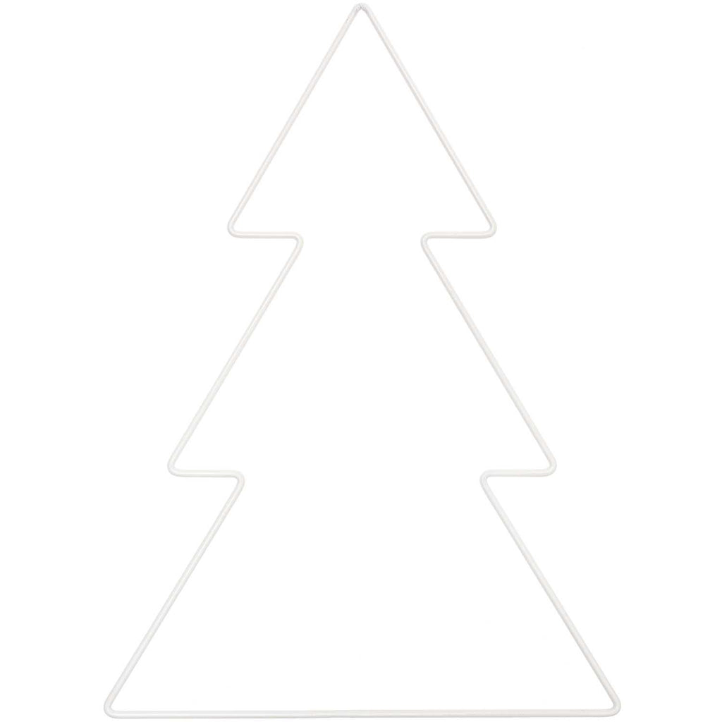 Metallring "Tannenbaum" in weiß, verschiedene Größen - MAHINA
