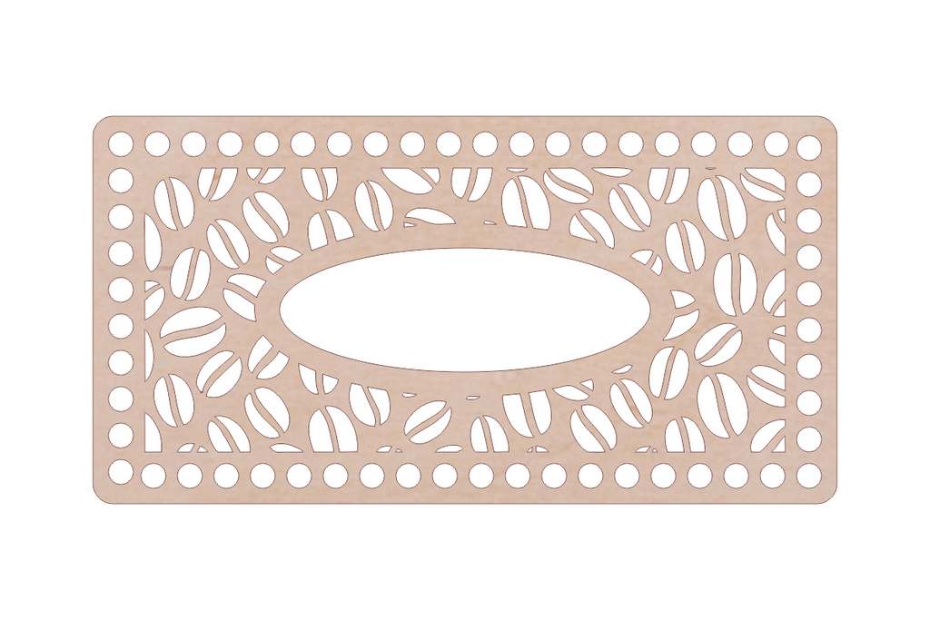 Holz-Deckel für Taschentuch-Box zum Häkeln mit Muster, verschiedene Sorten - MAHINA