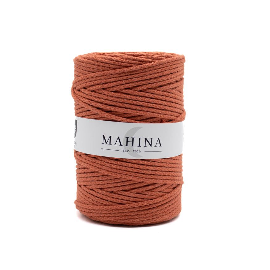 MAHINA Garn 4mm geflochten Lachs 200m - mahina