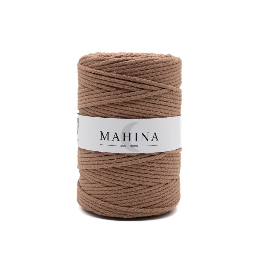 MAHINA Garn 4mm geflochten Teddybraun 200m - mahina