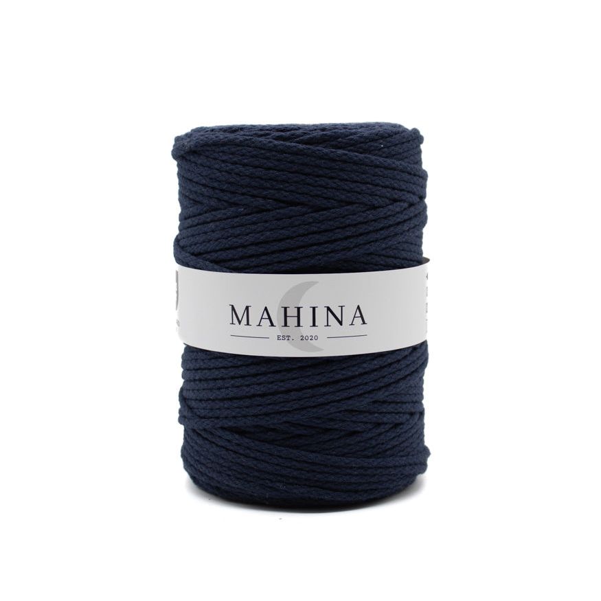 MAHINA Garn 4mm geflochten Marineblau 200m - MAHINA