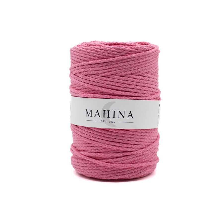 MAHINA Garn 4mm geflochten Pink 200m - MAHINA