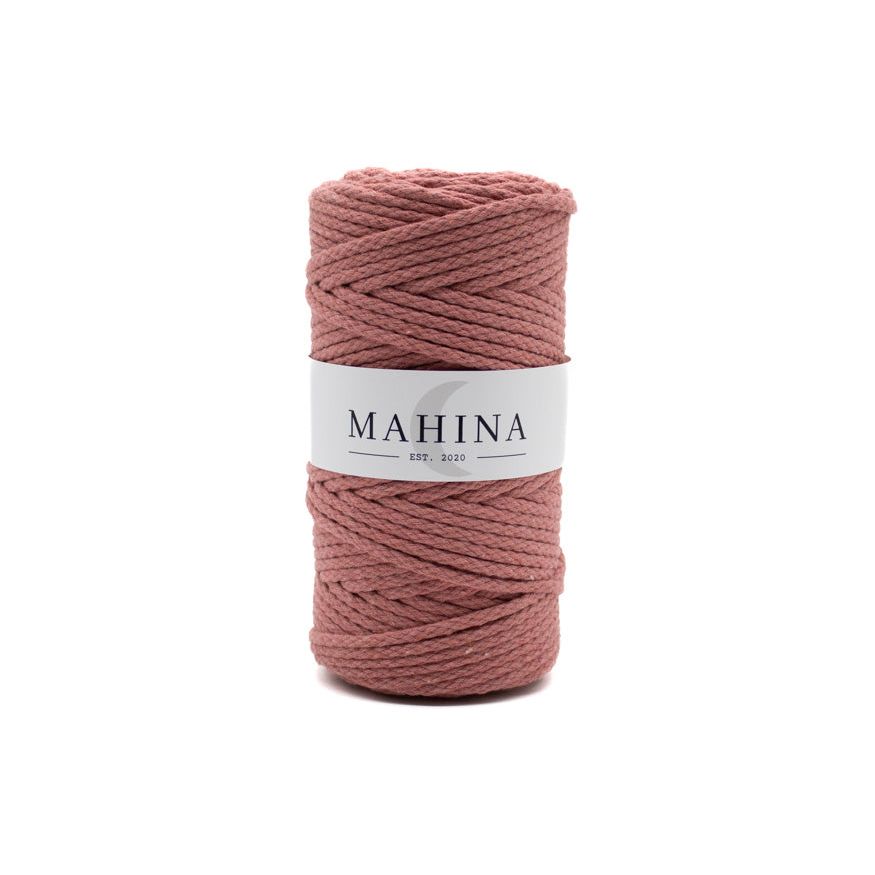 MAHINA Garn 4mm geflochten Altrosa 100m - mahina