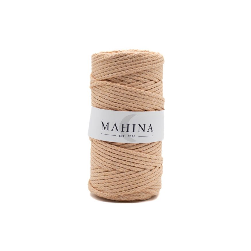 MAHINA Garn 4mm geflochten Apricot 100m - mahina