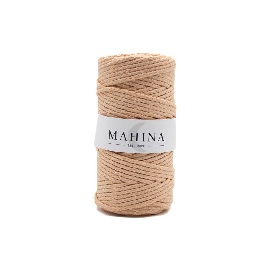 MAHINA Garn 4mm geflochten Apricot 100m - MAHINA