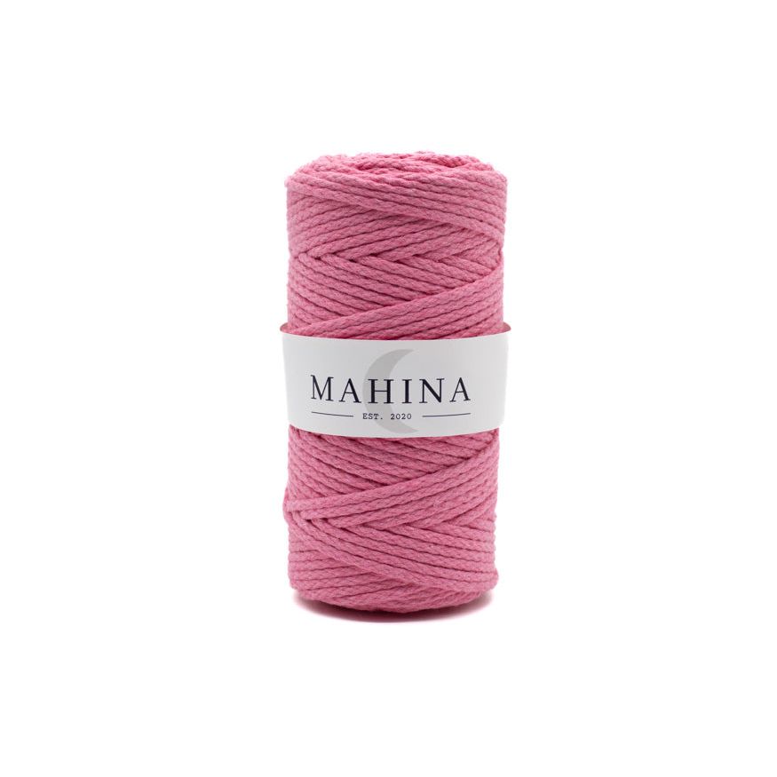 MAHINA Garn 4mm geflochten Pink 100m - mahina