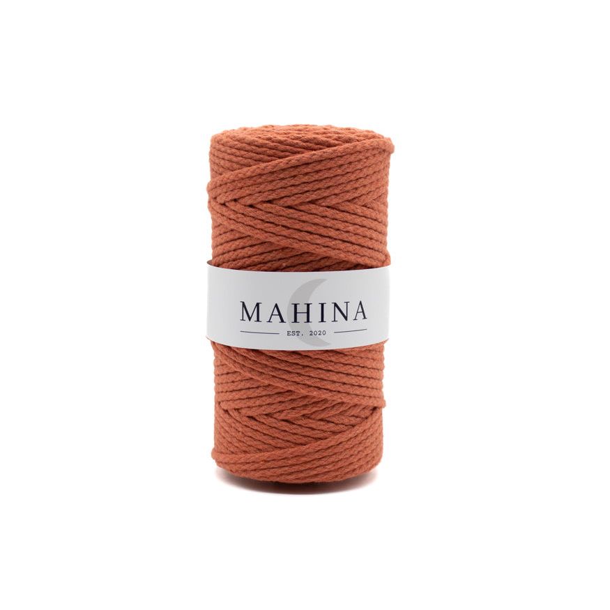 MAHINA Garn 4mm geflochten Lachs 100m - mahina
