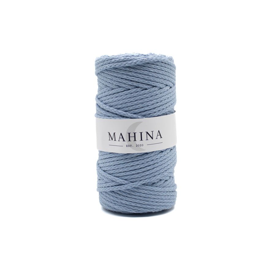 MAHINA Garn 4mm geflochten Hellblau 100m - mahina