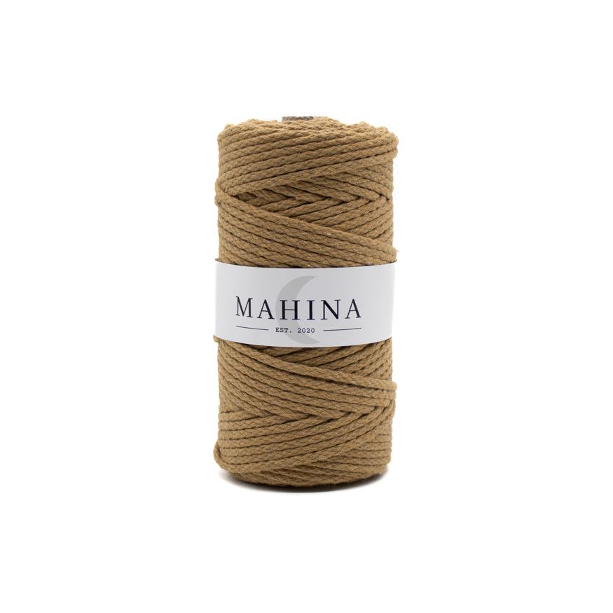 MAHINA Garn 4mm geflochten Camel 100m - MAHINA